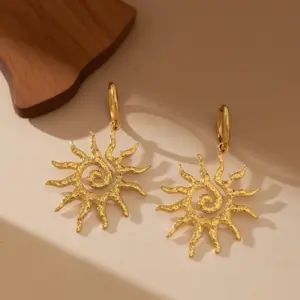 E0231-Sun-Earrings- Gold