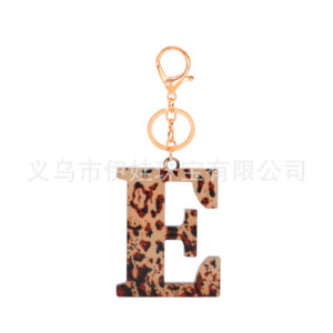 E / Leopard print letters