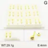 Wholesale Vacuum Plating 18K Gold Plated Square 304 Stainless Steel Elegant Cute Shiny Ear Studs