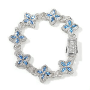 Silver aquamarine / 24inch necklace
