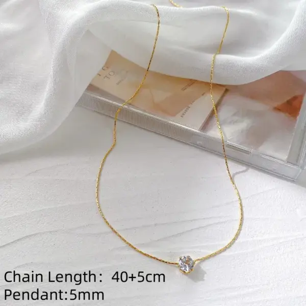 Wholesale PVD Coated Real Gold Plated 18K Gold Round 304 Stainless Steel Korean Style Waterproof Non Tarnish 304 Stainless Steel Necklace Pendant
