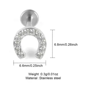 Steel White Zirconium / 1.2*8*6.6 * 6.8mm