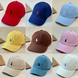 Wholesale Ralph Lauren Rl Paul Small Logo Baseball Cap Pure Cotton High-End Face-Slimming Deep Brim Duckbill Cap Po Pony Hat