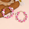 Wholesale Valentine's Day Romantic Love Love Print Wooden Bead Earrings Sweet Personality Beaded Hollow Ear Ring Ear