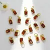 Wholesale 18K Gold Plated Copper Color Retention Rectangular Colorful Zircon Twelve Constellation Stone Pendant DIY Jewelry Hanging Water Plated Imitation Gold Geometric