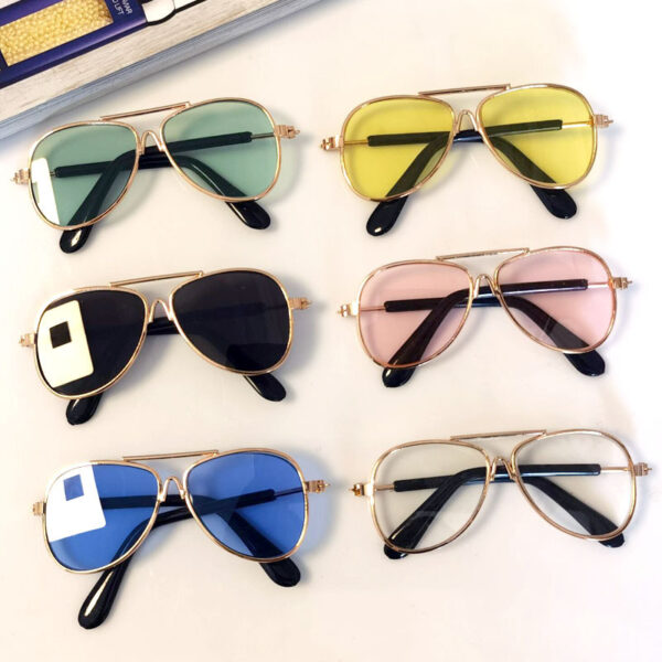 Wholesale pet cat sunglasses small dog sunglasses oval love glasses 9CM photo cool props