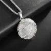 Wholesale Asymmetrical Basketball Pendant Necklace For Women In 304 Stainless Steel With Rhinestone Inlay And Box Chain