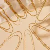 Wholesale 304 Stainless Steel Flower PVD Coated 18K Real Gold Plated Vintage Style Waterproof Non Tarnish Plating Inlay Box Chain Lobster Trigger Clasp Closure Gold Necklace