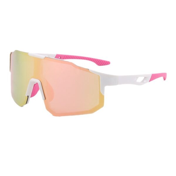 Wholesale outdoor sports riding windproof sunglasses men's and women's colorful sunglasses locomotive large frame thin