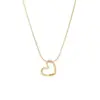 oly-9efc1bc49906f8a8cb9d8b397760d6c8 Wholesale PVD Coated Real Gold Plated 18K Gold Heart Shape 304 Stainless Steel Elegant Waterproof Non Tarnish 304 Stainless Steel Pendant Necklace