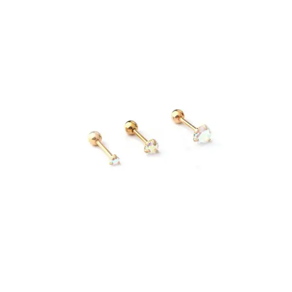Wholesale 316L Stainless Steel Ear Cartilage Rings & Studs Geometric Waterproof Non Tarnish Surgical Steel