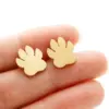 Wholesale PVD Coated 18K Gold Real Gold Plated Animal Heart Shape Pineapple 304 Stainless Steel Modern Style Simple Style Classic Style Waterproof Non Tarnish Ear Studs