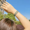Wholesale retro winding double-layer hand rope ethnic turquoise bracelet lovers woven bracelet jewelry