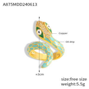 A875-Gold Blue Ring / No. 7