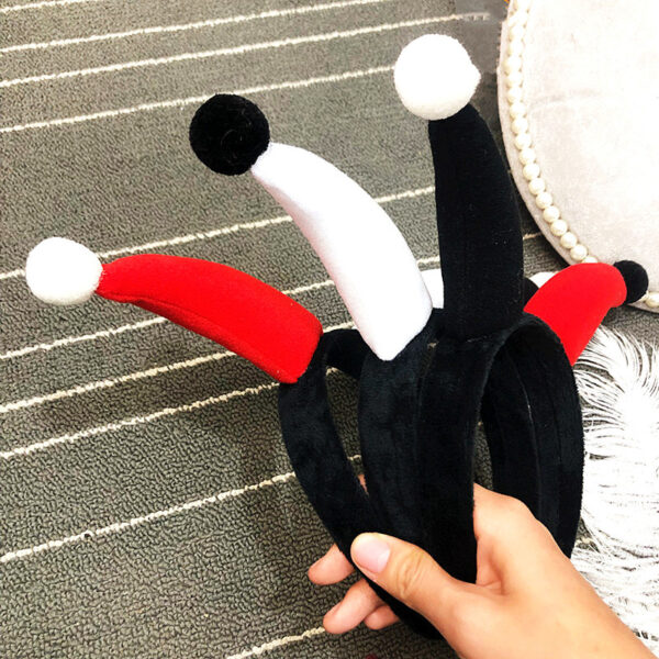 oly-9f78d9238d1210967480966d8c8aad1a Wholesale Cute Cute Clown Headband Exaggerated Halloween Party Little Devil Selfie Horn Headband