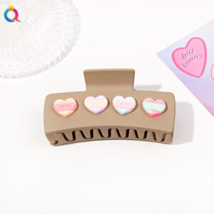 Valentine's Day hairpin-square love milk coffee / Qiyue factory direct sales