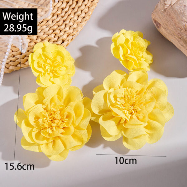 oly-9f9c54556d99a1efe42b7d0b827be43c Wholesale Jewelry Fashion Irregular Three-Dimensional Flower Design Earrings Exaggerated Colorful Enamel Petal Earrings