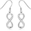 Wholesale Fashion S925 Silver Eight-Character Diamond-Studded Earrings European And American Style U-Shaped Design Electroplating Craft Animal Flag Letter/Letter Pattern Hoop Earrings
