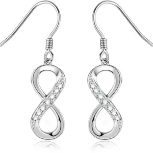 Wholesale Fashion S925 Silver Eight-Character Diamond-Studded Earrings European And American Style U-Shaped Design Electroplating Craft Animal Flag Letter/Letter Pattern Hoop Earrings