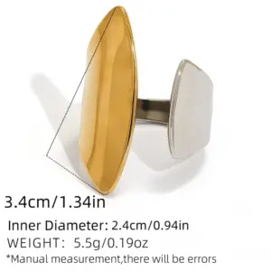 Gold and silver color / One Size / 1 Piece
