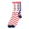 Wholesale Men's Independence Day Sport Cotton Stripe Socks For All Seasons, Comfortable And Breathable