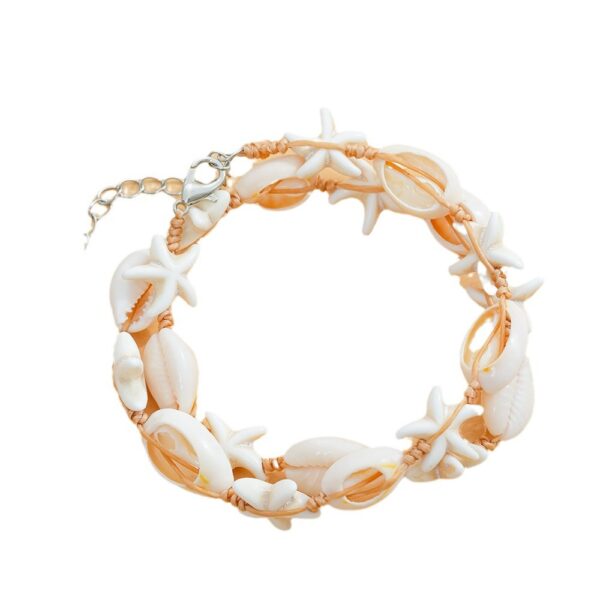 Wholesale Simple and Personalized Fashion Beach Style Starfish Shell Braided Necklace Hawaiian Style Shell Series Necklace