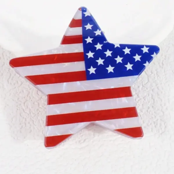 oly-a0359172e78f20020349a72cb48177ec Wholesale Retro Classic Style Women's American Flag Acrylic Hair Claws