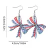 Wholesale 1 Pair Retro Bow Knot Boots Wood Drop Earrings