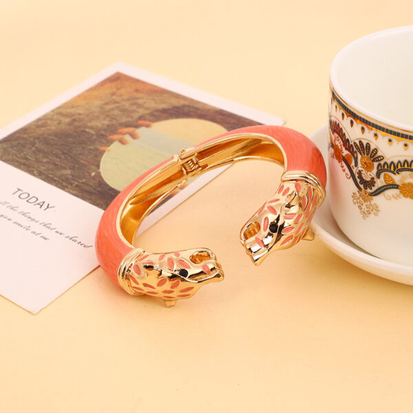 oly-a04a27f9fafa93ce1ad69a14c53e5598 Wholesale Leopard Cloisonné Bracelet Enamel Oil Dripping Bracelet Women's Bracelet Ethnic Style Jewelry Gift Bracelet