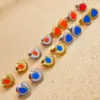 Wholesale PVD Coated Real Gold Plated 18K Gold Heart Shape 304 Stainless Steel Marine Style Simple Style Classic Style Waterproof Non Tarnish Ear Studs