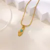 Wholesale 18K Gold Plated 304 Stainless Steel Vacuum Electroplating (In Furnace) Artificial Pearl Zircon Sun Palm Starfish Dolphin Whale Ocean Style Cable Chain/Cross Chain/O Chain Pendant Necklace For Women