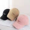 oly-a0d0612bc4b5033da1fa88aeafe643af Wholesale Korean-style All-match No-pick Baseball Cap Women's Simple Face Shown Small Wide-brimmed Cap Spring and Summer Soft-top Couple's Hat