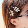 Wholesale Retro Forest Hair Accessories Olive Branch Hairpin Beautiful Bridal Alloy Headdress Tree Leaf Edge Clip
