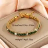 Wholesale Geometric Waterproof Women's Bracelets, 304 Stainless Steel With 18K Gold Electroplated And Zircon Inlay