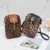 oly-a0df551ceb22aa25b9b82dfaca5a4a17 Wholesale Vertical small bag, retro color-blocked crossbody bag, leopard print tassel phone bag
