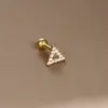 Wholesale 304 Stainless Steel Zircon Moon Heart Shape Flower Ear Studs
