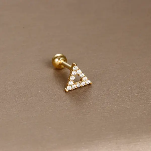 Wholesale 304 Stainless Steel Zircon Moon Heart Shape Flower Ear Studs