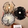 Wholesale Flower Bud Hair Clip for Women, Style, Mesh Hair Clip, Back of Head Shark Clip, High-End Clip