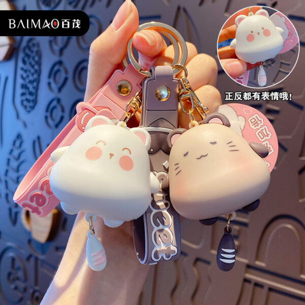 Wholesale Baimao Genuine Cute Cat Keychain Men's and Women's Trendy Car Panda Keychain Exquisite Couple Schoolbag Pendant