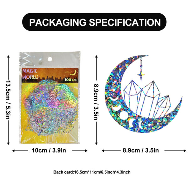 oly-a13f48c5462bbc0ac1d3c44eacd868cc Wholesale Sell 100 transparent laser stickers PET creative diy retro laser hand account holographic stickers