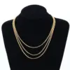 Wholesale Versatile Simple Box Chain Necklace DIY Basic Edition Pearl Chain Jewelry Neutral Style Stainless Steel Electroplated Square