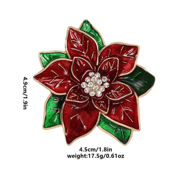 Wholesale Elegant Rose Ball Fashion Alloy Plated Metal Brooch Pin Unisex Stylish Leaf Pattern Zinc Alloy Jewelry Accessory