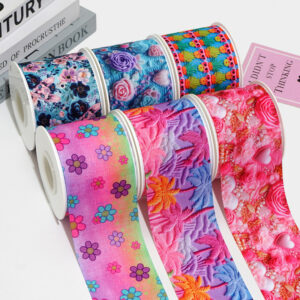 Wholesale thermal transfer ribbon cartoon printing ribbon printing ribbon thermal transfer ribbon flower diy ribbon roll