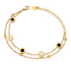 Wholesale Rome cold ins style geometric personality niche design sense bracelet female titanium steel plated 18K gold E144