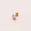 Wholesale 1 Piece 316L Stainless Steel Zircon Ear Cartilage Rings & Studs Geometric Round Waterproof Non Tarnish Surgical Steel Unisex