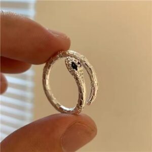 oly-a154cdbdbf8e785e2a80c6190e0206cb Wholesale Awesome Accessible Luxury Snake Ring Women's Niche Design Couple Ring Sense of Design Personalized Index Finger Ring Men's Trendy
