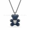 Wholesale Electroplated alloy necklace with crystal bear clavicle chain