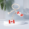 Wholesale Canadian flag key ring jewelry spot zinc alloy tourist souvenirs maple leaf keychain