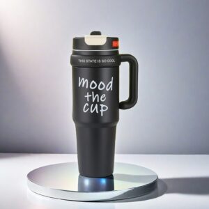 Ice pa cup 316-letter black 1000ml / Single cup with pattern