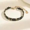 Wholesale British Style Ice Cream Beading Bracelet For Women In Coffer Color With Handmade Glass Chain And Artificial Crystal Inlay